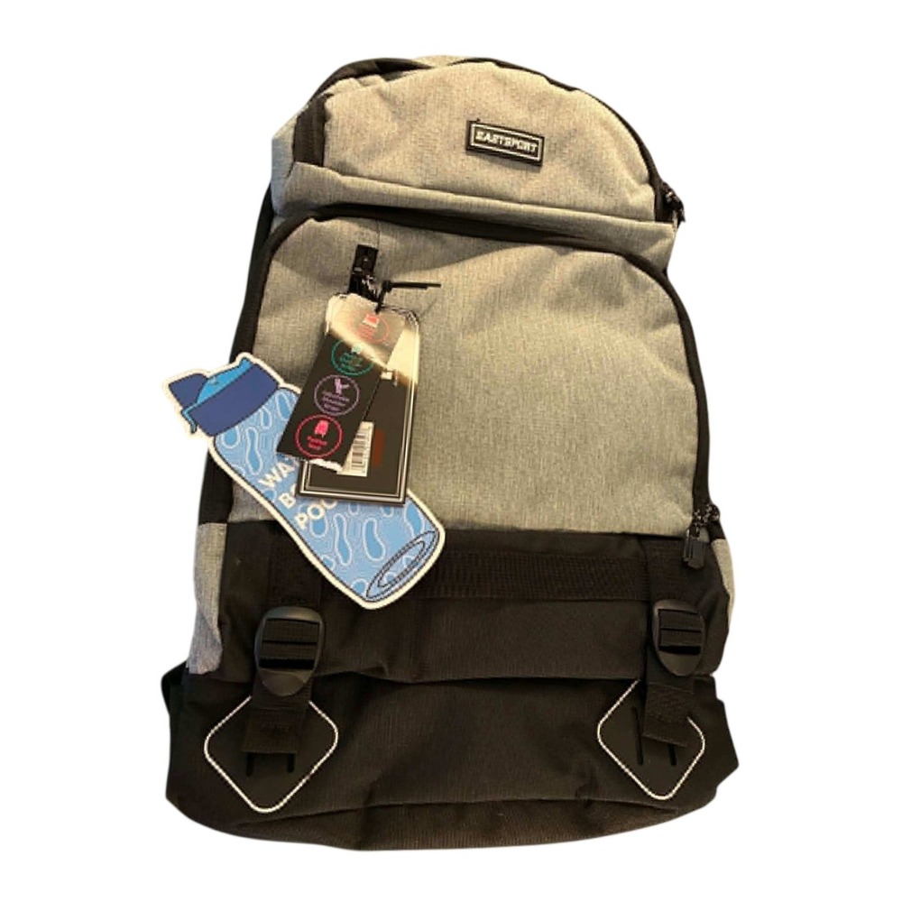 Eastsport Elevated Backpack Unisex OS Grey Black NEW Techwear School Bag